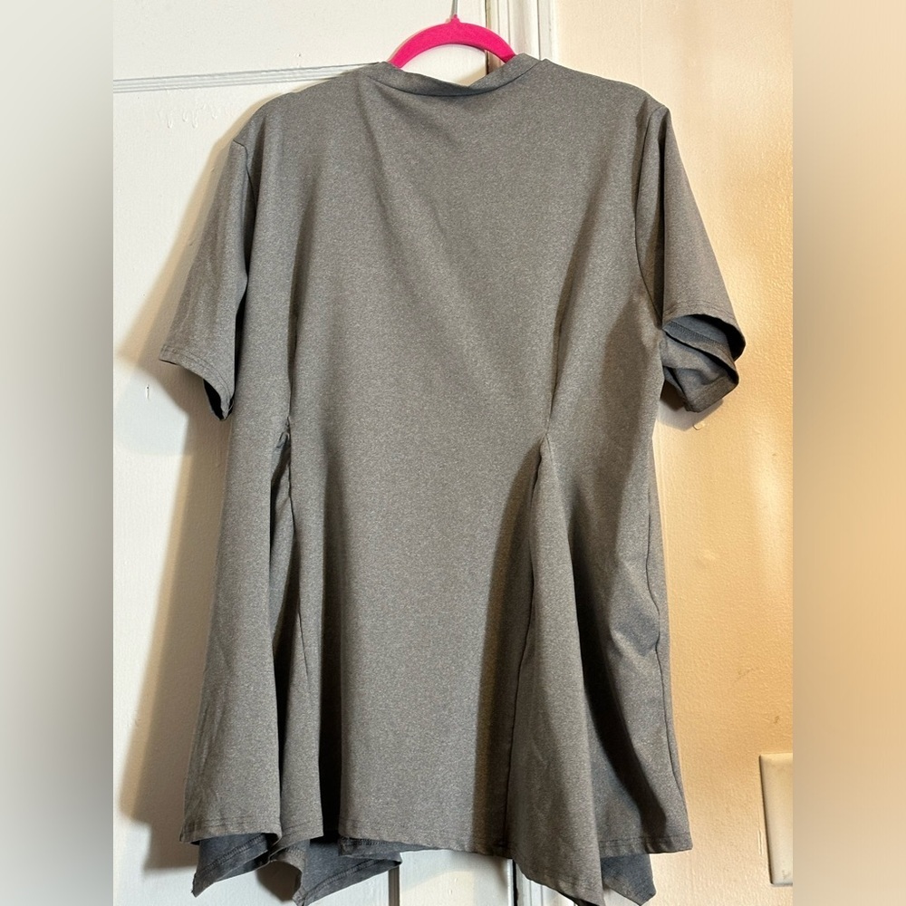 Fashion Bug Grey Shirt Size: 4XL